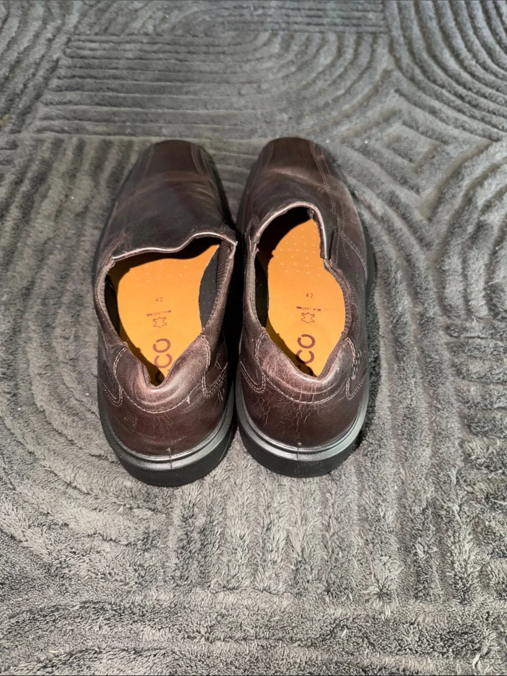 ECCO Men's Slip-On Loafers in Metallic Brown